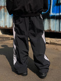 Side Zipper Nylon String Pants