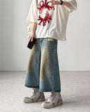 Grease Damage Bermuda Denim