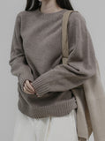 [Premium] Whole Garment Wool Back Round Knit