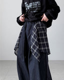 Diable Check Layered Denim