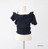 Berry Wave Off-Shoulder T-Shirt