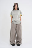 Layered roll-up t-shirt