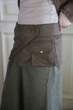 Suede layered skirt