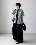 Hickory Denim Half Shirt
