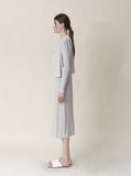 [Premium] Issey Pleats Sleeveless & Cardigan Set-up