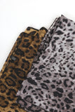 Leopard chiffon muffler