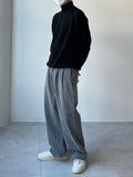 Waistbandless Two-Tuck Wide Denim