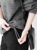 Roden half-zip-up string knit
