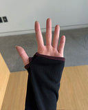 High Neck Waffle Warmer Hoodie