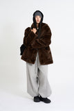 Noire soft fur coat