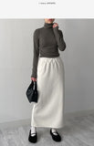 [Setup Available] Newdy Fleece Banding Long Skirt