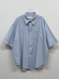 [unisex] F-Striped Overfit Short Sleeve Shirt