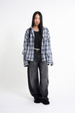 Lucent pigment over check shirt