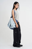 Silk button sleeveless knit top
