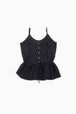Lace gauze frill sleeveless