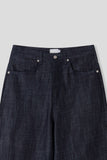 Cinch-back Wide Denim