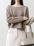 [Premium] Whole Garment Raglan Crop Knit