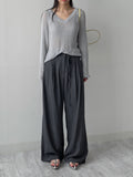 Anna V-neck see-through loose fit knit