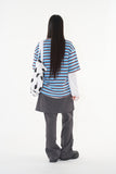 Creek stripe crop round tee