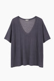 Tencel Deep V-Neck T-Shirt