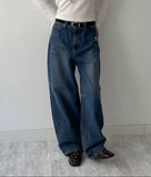 Jake Balloon Fit Wide Denim Pants