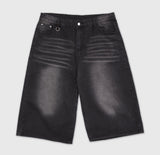Leewoo denim bermuda pants