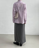 Slit slacks long skirt
