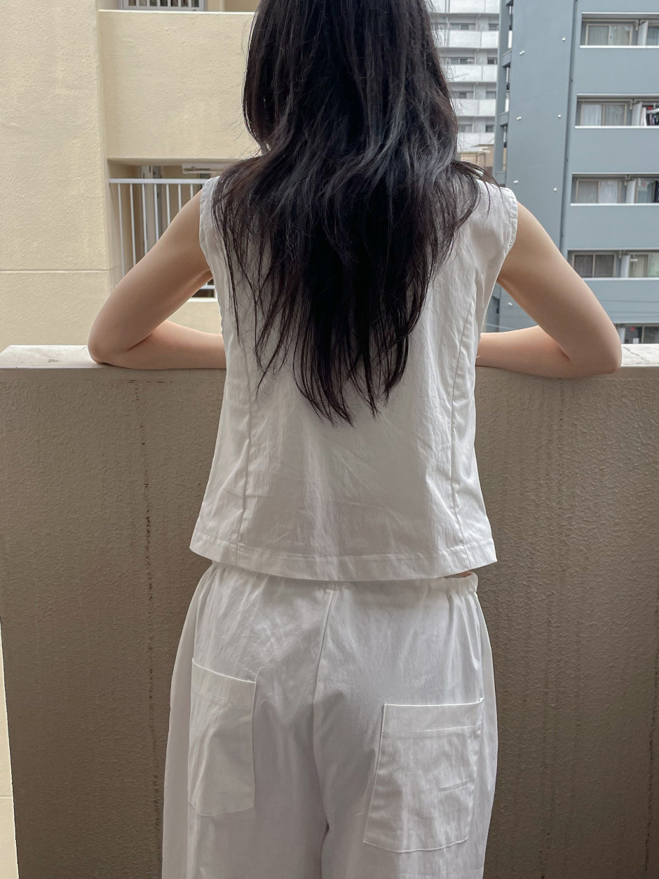 【INCHANT ME】Luev Strap Nylon Wide Pants INCHANT ME(インチャントミー) - ルエブストラップナイロン