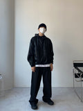 Two Pleat Black Denim
