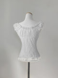 Sindy lace button blouse