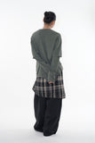 Double washing layered long sleeve