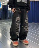 Camio Destroyed Washed Denim Pants