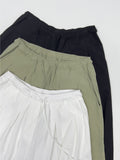 End Two-Tuck Nylon Banding Wide Pants