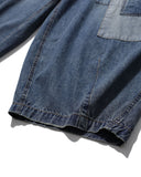 Distressed Cargo Denim Balloon Pants