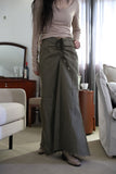 Suede layered skirt