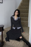 ST Unbalanced Geek Chic Long Skirt