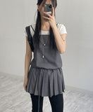 Striped Pleated Bustier One-Piece