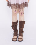 Log Open-toe Two-way Belt Summer Flap Boots