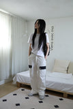 Uni Color Matching Cargo Pants