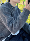 Lambswool basic round knitwear
