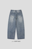 Vintage Washed Balloon Denim Pants