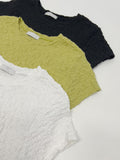 Embossed Wrinkle Short Sleeve T-shirt