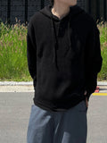 Two Button Warmer Hood Knit