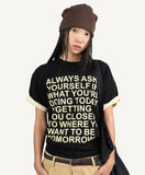 Graphic color matching roll-up T-shirt