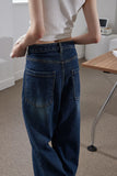 loose fit deep denim