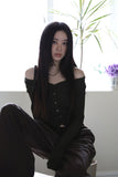 Jenne off-strap cardigan