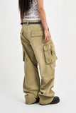 Den Belted Strap Cargo Pants