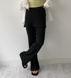 Pleated Layered Banding Pants