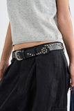 Star stud leather belt