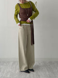 Boatneck Tencel See-Through T-Shirt